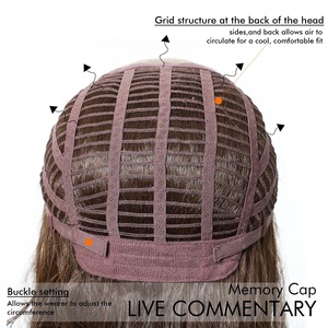 Parrucca sintetica lunga ondulata MONO pizzo anteriore marrone monofilamento in pizzo <span class=keywords><strong>parrucche</strong></span> da donna resistenti al calore per <span class=keywords><strong>capelli</strong></span> fatti a mano in fibra di futuro - Product Image 6