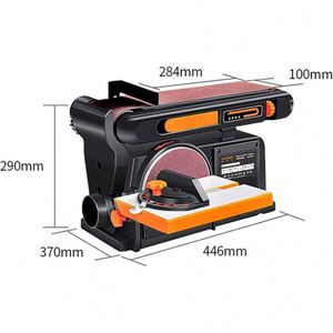Multi-Function Desktop Belt Machine 0-90. Angle Adjustable 1200W Belt Disc Sanding Polishing Machine for Wood - Product Image 2