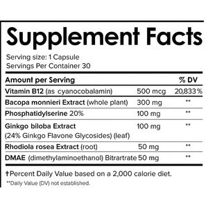 Bellek ve odak nootropik beyin desteği için OEM beyin takviyeleri bellek netliği odak, enerji vitamini B12 Gingko <span class=keywords><strong>Biloba</strong></span> DMAE - Product Image 3