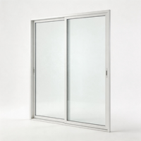 Porte coulissante en aluminium à double vitrage trempé avec design personnalisé et nouveau motif, dotée d'un système de verrouillage renforcé