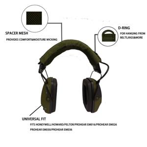 Couverture de bandeau vert housse de casque avancée pour Honeywell/Howard/<span class=keywords><strong>Peltor</strong></span>/NSA/3M Com-TAC 2/casques/Prohear EM016 - Product Image 6