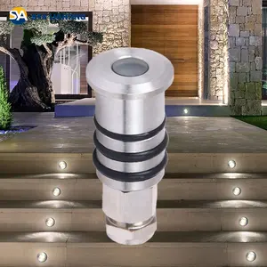 Mini iluminación de cubierta LED empotrada de acero inoxidable impermeable IP67, luz subterránea de 1/2"