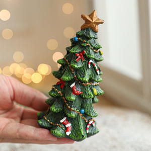 Green <b>Christmas</b> <b>Tree</b> Resin Ornaments, <b>Christmas</b> Painted Mini and <b>Small</b> <b>Christmas</b> Table Home Decoration - Product Image 5