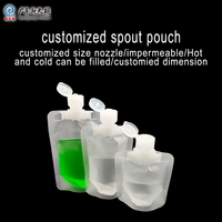 Pochettes souples réutilisables en plastique avec bec verseur pour jus, sauces, détergents et cosmétiques