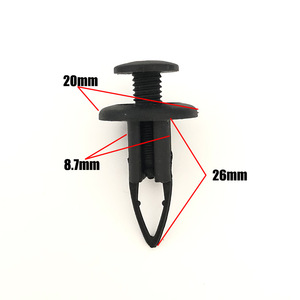 Plastic <b>Push</b> <b>Pin</b> Fastener 9mm For Car Bumper Trim Panel Clip Auto Repair Replacement - Product Image 2