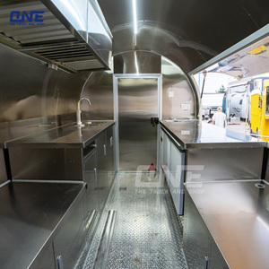 Chariot à café, chariot à pizza, chariot à frites, mini-remorque alimentaire mobile en aluminium et fibre de verre - Product Image 3