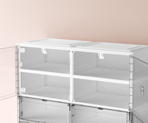 Gabinete de almacenamiento plegable de plástico multifuncional de 50cm de ancho para el hogar con ruedas en múltiples especificaciones - Product Image 4