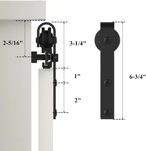 Mini trượt Barn Door phần cứng Kit cho tủ quần áo bằng gỗ cửa tủ