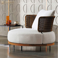 Conjunto de Sofás Minimalistas para Jardín, Muebles de Exterior para Sala de Estar, Sofá Seccional Impermeable para Patio con Base de Madera de Teca y Mesa de Centro