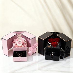 Caja de Regalo de Joyería con Flores de Lujo con Cajón para Cumpleaños, Boda, <span class=keywords><strong>Aniversario</strong></span>, Sorpresa - Product Image 2