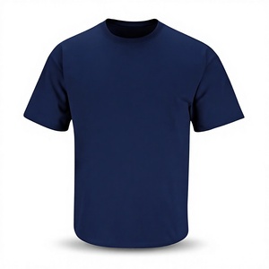 เสื้อยืดคอกลมแขนสั้นผู้ชาย สีน้ำเงิน ผ้าฝ้าย 100% 180gsm ทรงปกติ สีพื้น ลำลอง พิมพ์ลายสกรีน เป็นมิตรกับสิ่งแวดล้อม ระบายอากาศได้ดี - Product Image 1