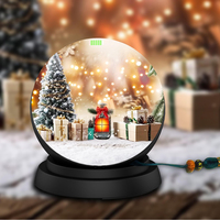 Haut-parleur vidéo photo Bluetooth 3D avec lentille en verre ABS, écran HD 480*480, type C, personnalisable, lecteur audio de bureau en gros