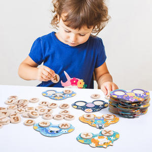 Juguete de Madera para Deletrear <span class=keywords><strong>Palabras</strong></span> <span class=keywords><strong>con</strong></span> <span class=keywords><strong>Letras</strong></span> del Alfabeto, Juego de Construcción de <span class=keywords><strong>Palabras</strong></span> <span class=keywords><strong>con</strong></span> Tren, Juguete Educativo de Aprendizaje del Inglés para Niños de 3 a 6 Años - Product Image 3