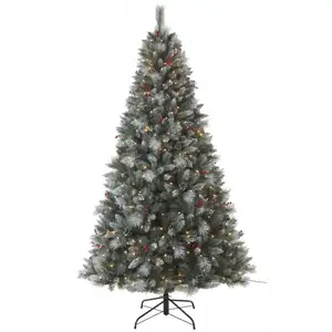 2023 Рождественская елка высокого качества зеленый ПВХ 90 см-300 см ПЭ и ПВХ Смешанная новая искусственная новогодняя елка с орнаментом