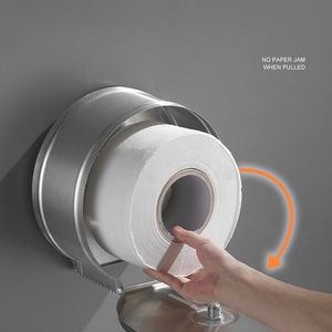 Porte-rouleau de papier toilette commercial jumbo mural en acier inoxydable avec serrure pour hôtel, restaurant, bureau - Product Image 2