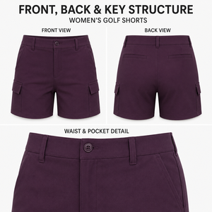 Pantaloncini da Golf su Misura per Donna con Grandi Tasche Laterali per Allenamento sul Campo - Product Image 3