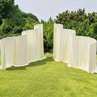Arche métallique en forme de S haute résistance. Support de toile de fond réglable pour mariages et événements. Décoration Moderne