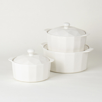Vente à prix d'usine : Soupière en porcelaine au design géométrique, pot à soupe en céramique avec électroplaqué doré