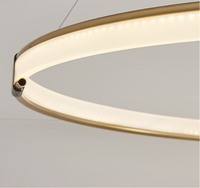 Lampe suspendue circulaire moderne en acrylique pour salle à manger, chambre, salon, villa, hôtel