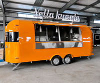 Remorque de restauration mobile en acier inoxydable robuste avec friteuse à gaz professionnelle pour la restauration extérieure