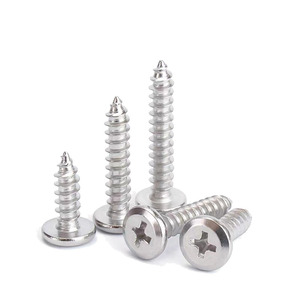304 Stainless Steel Flat Head Phillips Self Tapping Screws Metric Right Hand Wood Fasteners A2 70 Grade Round Head - Product Image 1