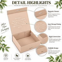 Boîte cadeau à fermeture magnétique de conception personnalisée haut de gamme, boîte pliante magnétique en carton rigide pour l'emballage de produits de soin de la peau