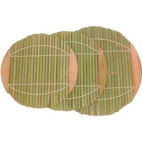 Tapis de cuisine japonais facile à utiliser 24X24 cm Tapis de bambou à sushi vert
