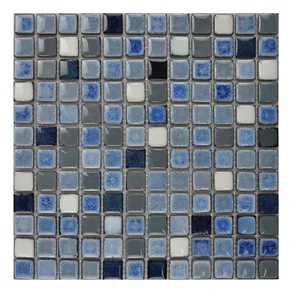 Azulejo de mosaico de porcelana y cerámica, forma cuadrada, Color azul claro
