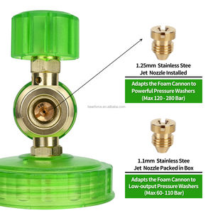Lanza de espuma de nieve de aluminio, arandela eléctrica, Cañón de espuma, boquilla de espuma, lanza de pistola de espuma de jabón de alta presión - Product Image 6
