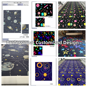 Alfombra de Nylon 100% Impresa, Diseño Moderno y de Tendencia, Diseño Personalizado, Arte de Cielo Estrellado y Arcade Cósmico, Fabricada a Máquina para el Hogar - Product Image 3