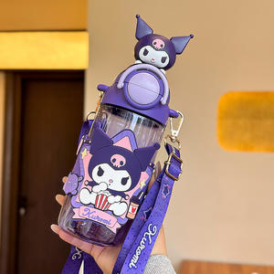 ขวดน้ำซานริโอ้ มายเมโลดี้สำหรับเด็กพร้อมหลอด แก้วพลาสติกพกพาสำหรับเด็กผู้หญิงไปโรงเรียน 500 มล. - Product Image 5