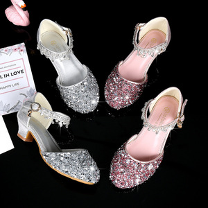 2026 New Summer Fashion Princess <b>Sandals</b> for Girls Pink Rhinestone Shoes for Big Kids Korean Style Breathable Children Shoes - Product Image 4