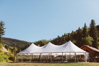 Toile de coton de tente de mariage en PVC bleu de haute qualité