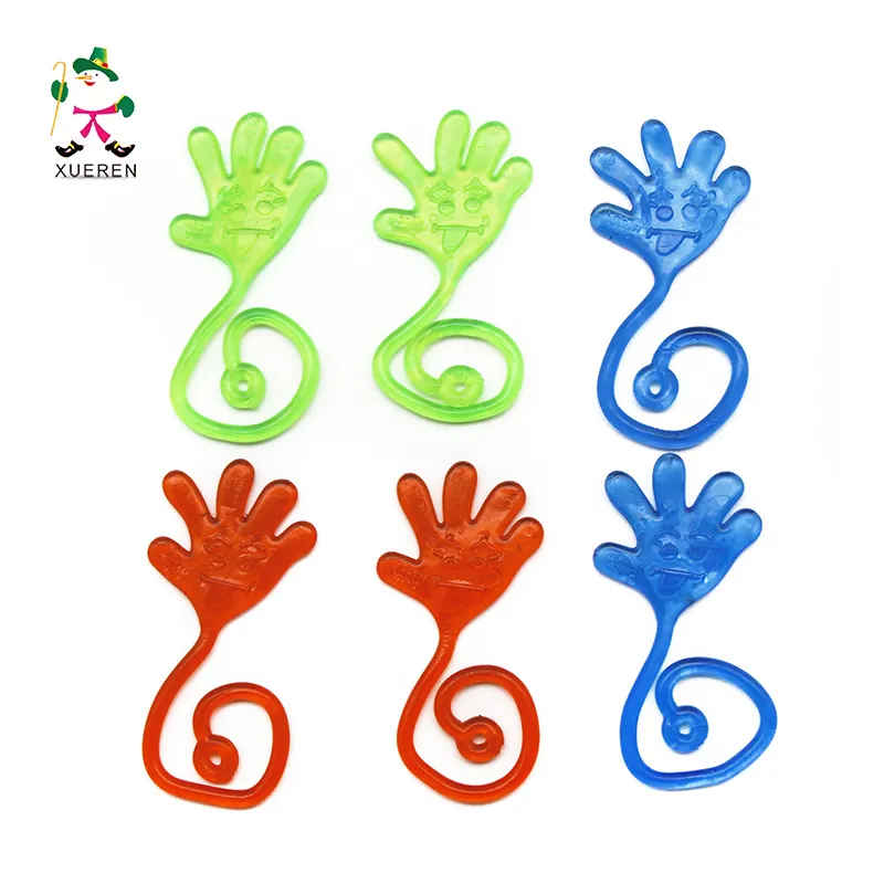 Sticky Soft Fingers Fun Toys Sticky Wall Squishy Slap Hand Birthday Parties Toys for Sensory Kids