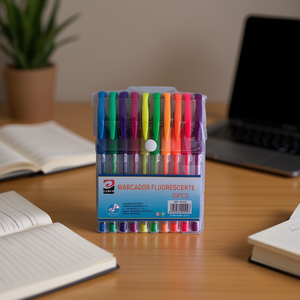 MNJ Fluorescent Marker 10Pcs Assorted Colors Highlighter Set - Product Image 2