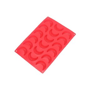 <b>Silicone</b> Moon Shaped Ice Cube <b>Tray</b> Mold 18 Cavity Red <b>Baking</b> Molds For Jelly Pudding Chocolate Mousse Cake Easy Clean - Product Image 1