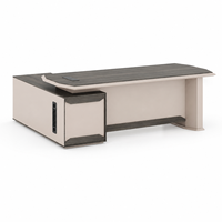 Bureau de direction moderne avec rangement, taille et couleur personnalisables, matériau MDF écologique, usage domestique ou commercial, OEM/ODM disponible
