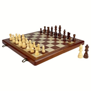 Juego de Ajedrez Magnético Plegable de Lujo, Ecológico, Hecho a Mano, de Madera, de 15 Pulgadas, con Caja de Transporte, Portátil, para Niños - Product Image 2