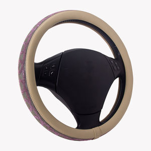 Housse de volant de luxe en cristal circulaire, entièrement ornée de strass, ajustement universel, accessoires intérieurs de voiture - Product Image 4