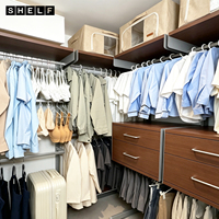 Armoire Combinée Modulaire en Acier pour Dressing, Meuble de Rangement Personnalisé Multifonctionnel Écologique Moderne pour Hôtel, Appartement, Chambre à Coucher