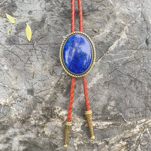 Personalizable BOLO TIE cadena ornamento turquesa ágata colgante accesorios Vintage camisa cadena <span class=keywords><strong>Poirot</strong></span> Bolo corbata regalos exquisitos - Product Image 2