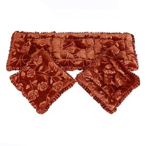 Ensemble de coussins de canapé de luxe Meng Yujia, 3-4 pièces, rouge vin, peluche épaisse, antidérapant, pour canapés en bois massif acajou, toutes saisons - Product Image 4