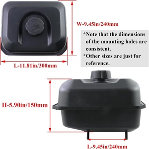 Tanque <span class=keywords><strong>de</strong></span> Combustible Compatible con Honda GX270 GX340 GX390 Harbor Freight Predator 420cc, Tanques <span class=keywords><strong>de</strong></span> Aceite Antivibración y Antioxidantes, Bomba <span class=keywords><strong>de</strong></span> Agua para Motor - Product Image 2