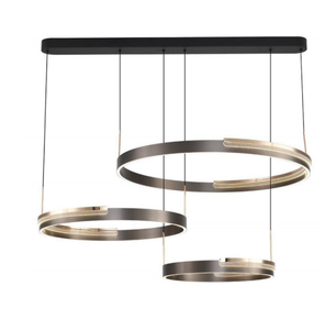 Lámpara colgante de tres anillos con enchufe, lámpara de techo con cable enchufable, accesorio de iluminación colgante - Product Image 2