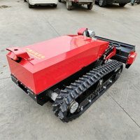 Robot tondeuse agricole électrique sur chenilles télécommandé autopropulsé à braquage zéro tout-terrain pour terrains agricoles
