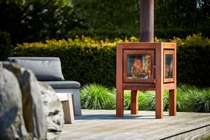 Corten – poêle en acier sans fumée, <span class=keywords><strong>cheminée</strong></span> d'extérieur à <span class=keywords><strong>bois</strong></span> - Product Image 5