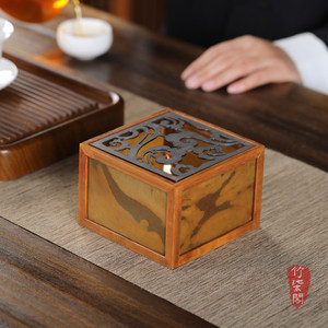 Bamboo Rock <b>Tea</b> Warmer Square Handmade Alcohol Candle <b>Tea</b> Heater For <b>Tea</b> <b>Set</b> - Product Image 3
