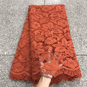 Water Soluble Milk Silk Hollow Peach Lace Fabric <strong>African</strong> for Sewing <strong>Tailors</strong> LT20769 - Product Image 2