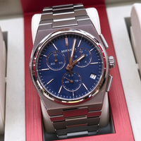 Jam Tangan Pria Quartz Chronograph T137 Grosir, Mesin ETA Multifungsi, Dial Biru, Tahan Air, Bahan Stainless Steel
