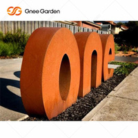 Boîte aux lettres de jardin en acier corten découpé au laser, naturelle, mignonne, personnalisable, autoportante, 1500x1800mm